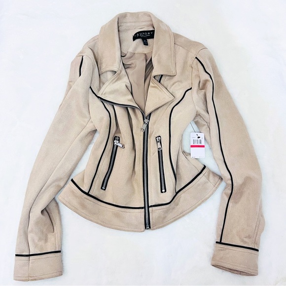 NWT Laundry by Shelli Segal Soft Moto Jacket - Picture 3 of 9